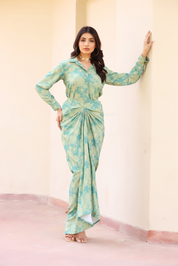 Daisy Drape Skirt Co-ord Set