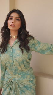 Daisy Drape Skirt Co-ord Set