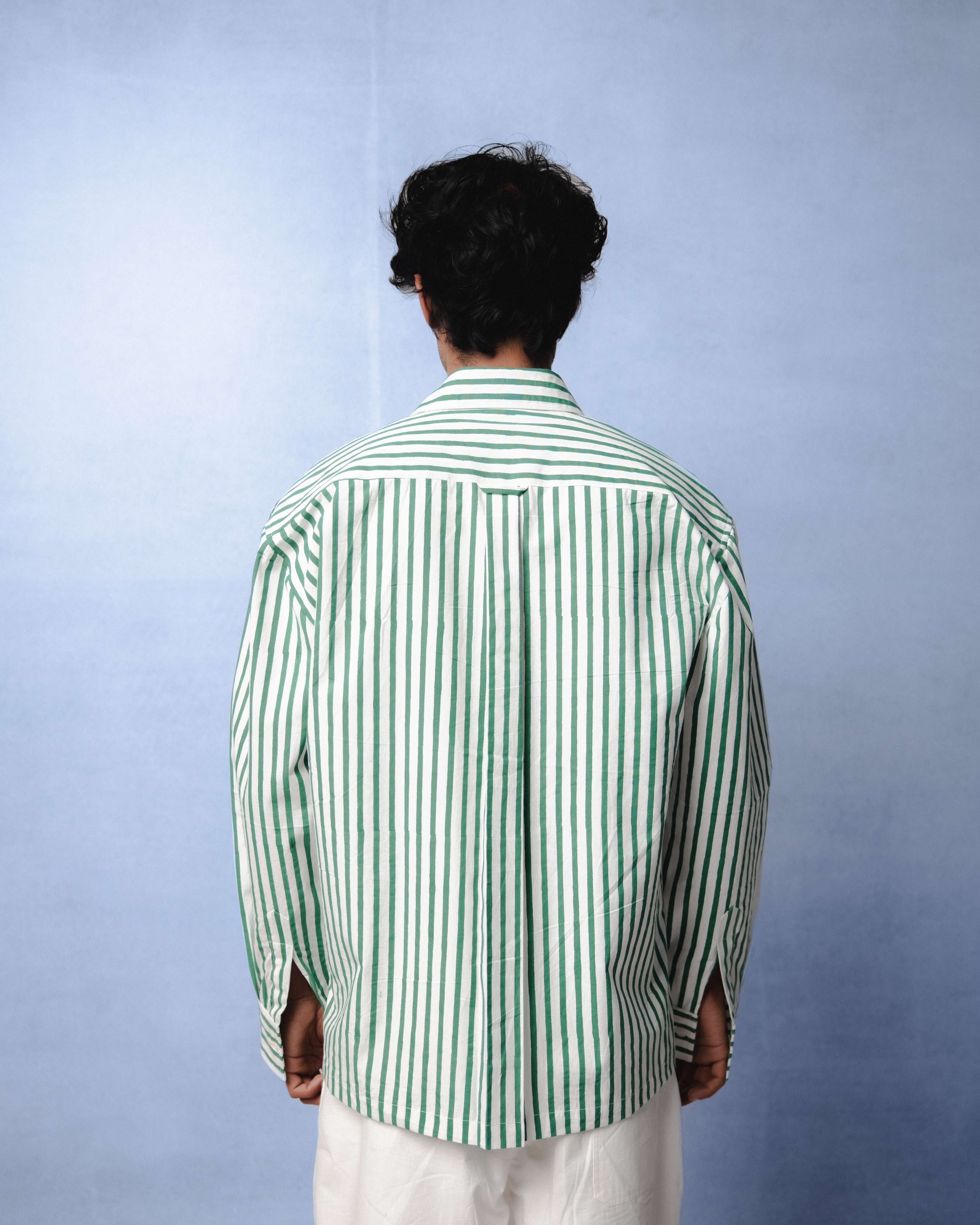 HORIZON STRIPE GREEN CO-ORD