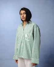 HORIZON STRIPE GREEN CO-ORD