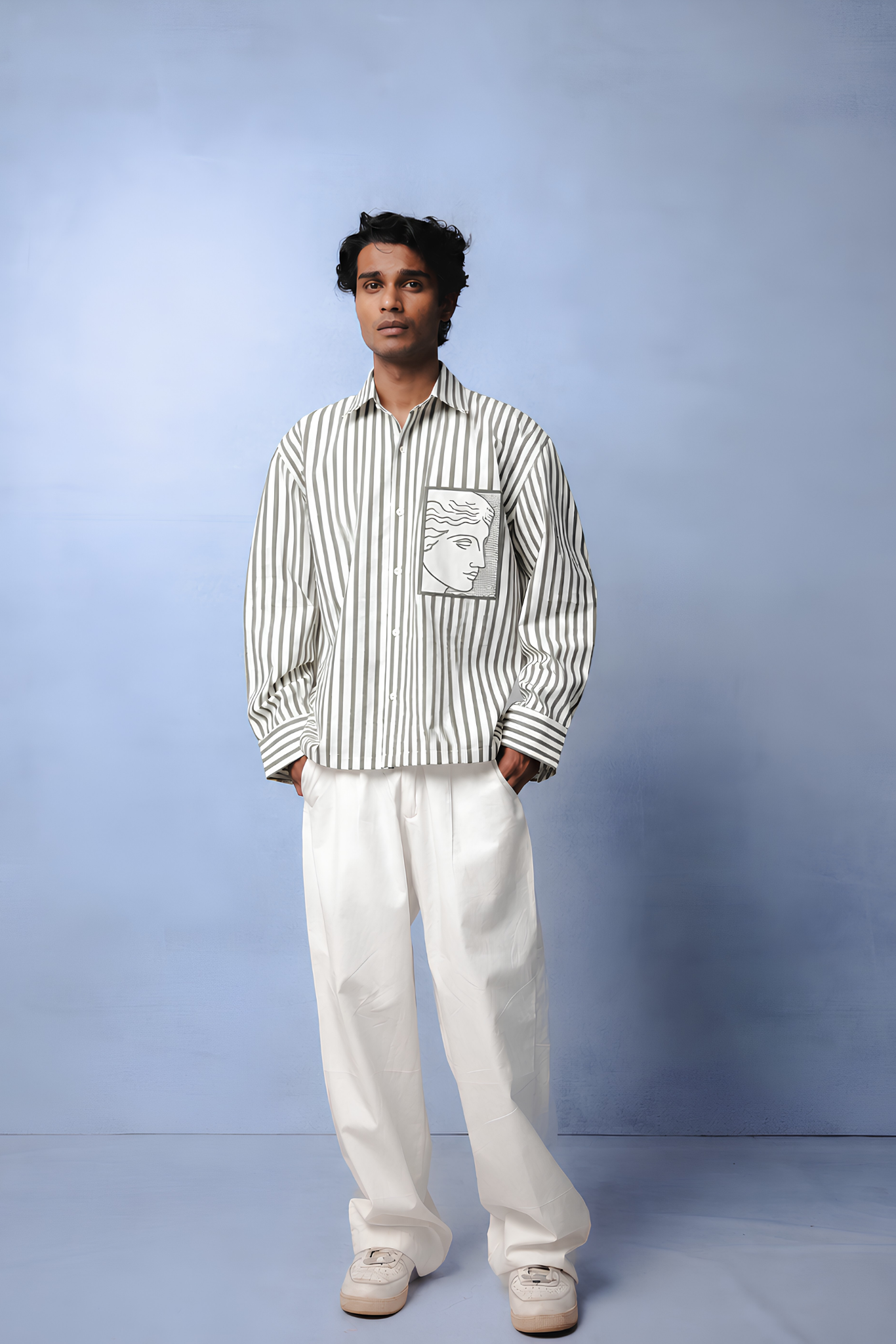 TIFFANY OLIVE GREEN STRIPE CO-ORD MEN