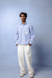 TIFFANY BLUE STRIPE CO-ORD MEN