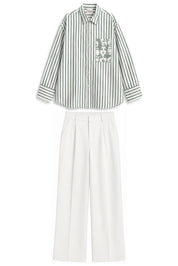 WINONA OLIVE GREEN STRIPE CO-ORD MEN