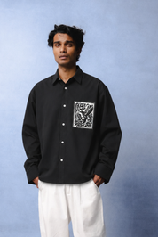 KIN BLACK DYED SHIRT MEN