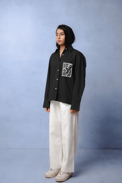 KIN BLACK DYED SHIRT WOMEN