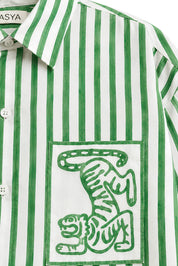 HORIZON STRIPE GREEN SHIRT