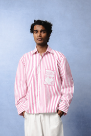 TIFFANY PINK STRIPE SHIRT MEN