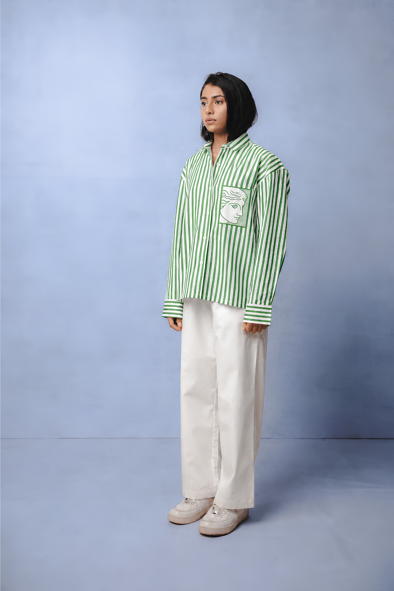 TIFFANY GREEN STRIPE CO-ORD WOMEN