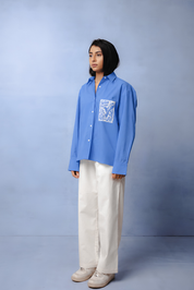 KIN BLUE DYED SHIRT WOMEN
