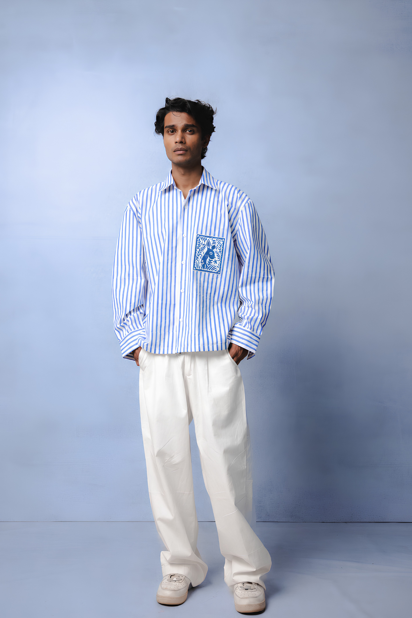 OLIVIA BLUE STRIPE CO-ORD MEN