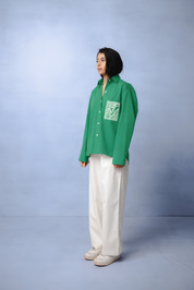 KIN GREEN DYED SHIRT WOMEN
