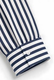ORNELA NAVY BLUE STRIPE SHIRT WOMEN