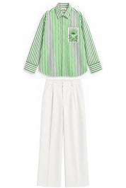 ORNELA GREEN STRIPE CO-ORD MEN