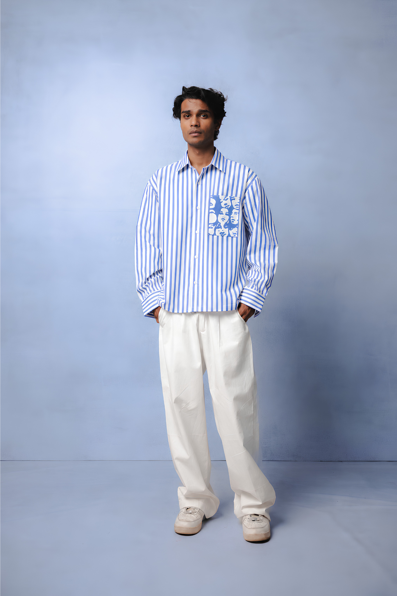 WINONA BLUE STRIPE CO-ORD MEN