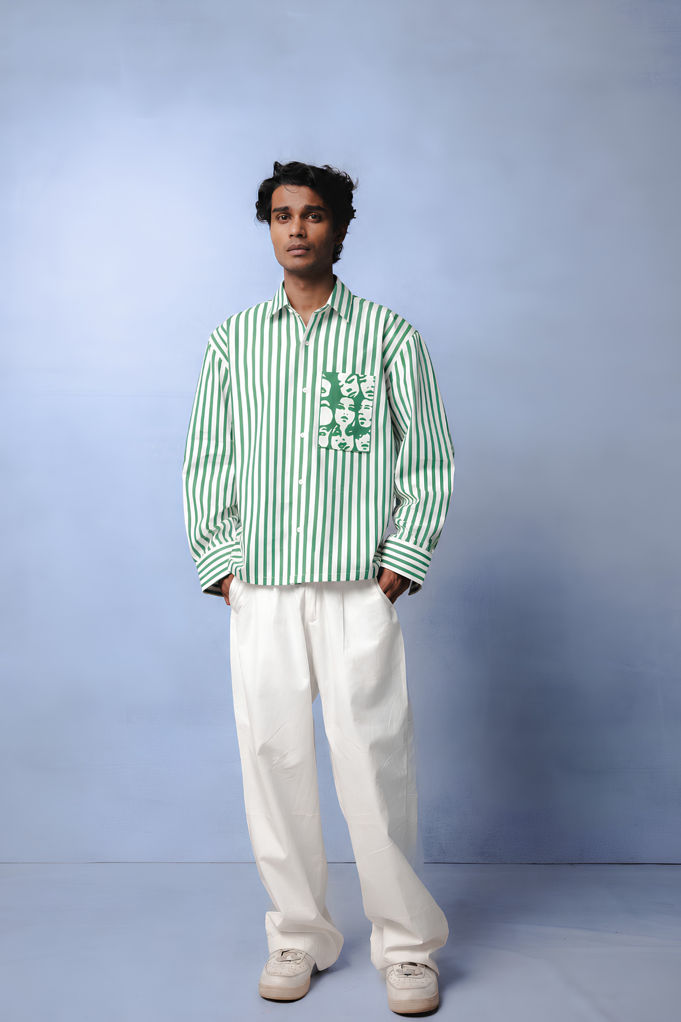 WINONA GREEN STRIPE CO-ORD MEN