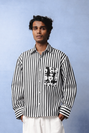 WINONA BLACK STRIPE SHIRT MEN