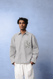 KIN GREY DYED SHIRT MEN