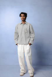 KIN GREY DYED SHIRT MEN