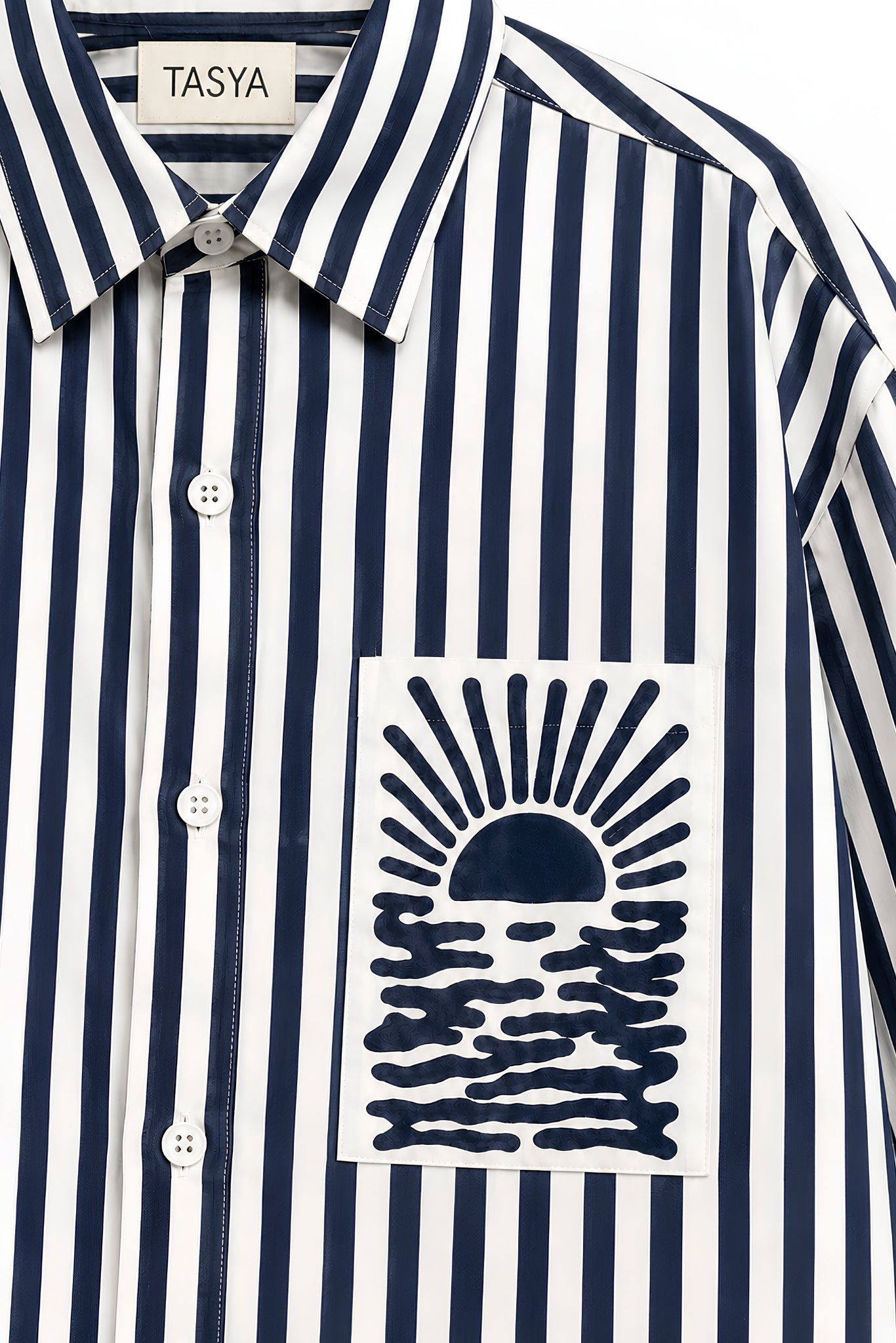 ORNELA NAVY BLUE STRIPE SHIRT MEN