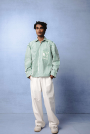 HORIZON STRIPE GREEN CO-ORD