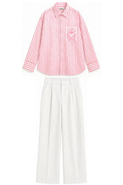 ORNELA PINK STRIPE CO-ORD MEN