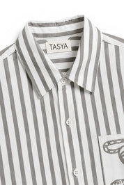 HORIZON STRIPE GREY SHIRT