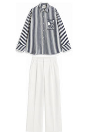 HORIZON NAVY BLUE STRIPE CO-ORD MEN