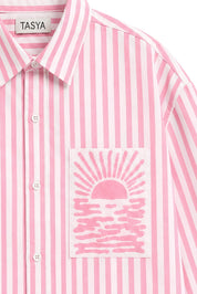 ORNELA PINK STRIPE SHIRT MEN