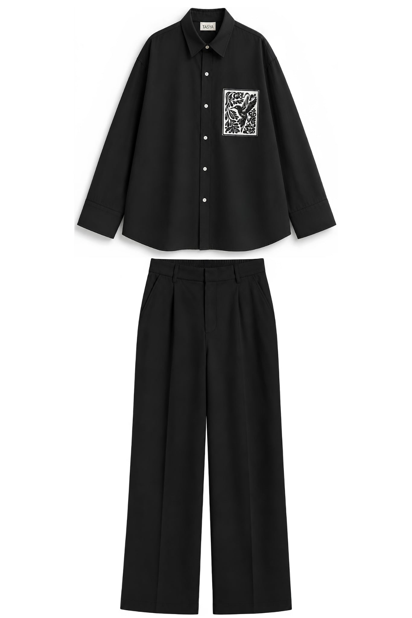 TROPICAL BLACK CO-ORD MEN