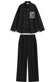 TROPICAL BLACK CO-ORD MEN