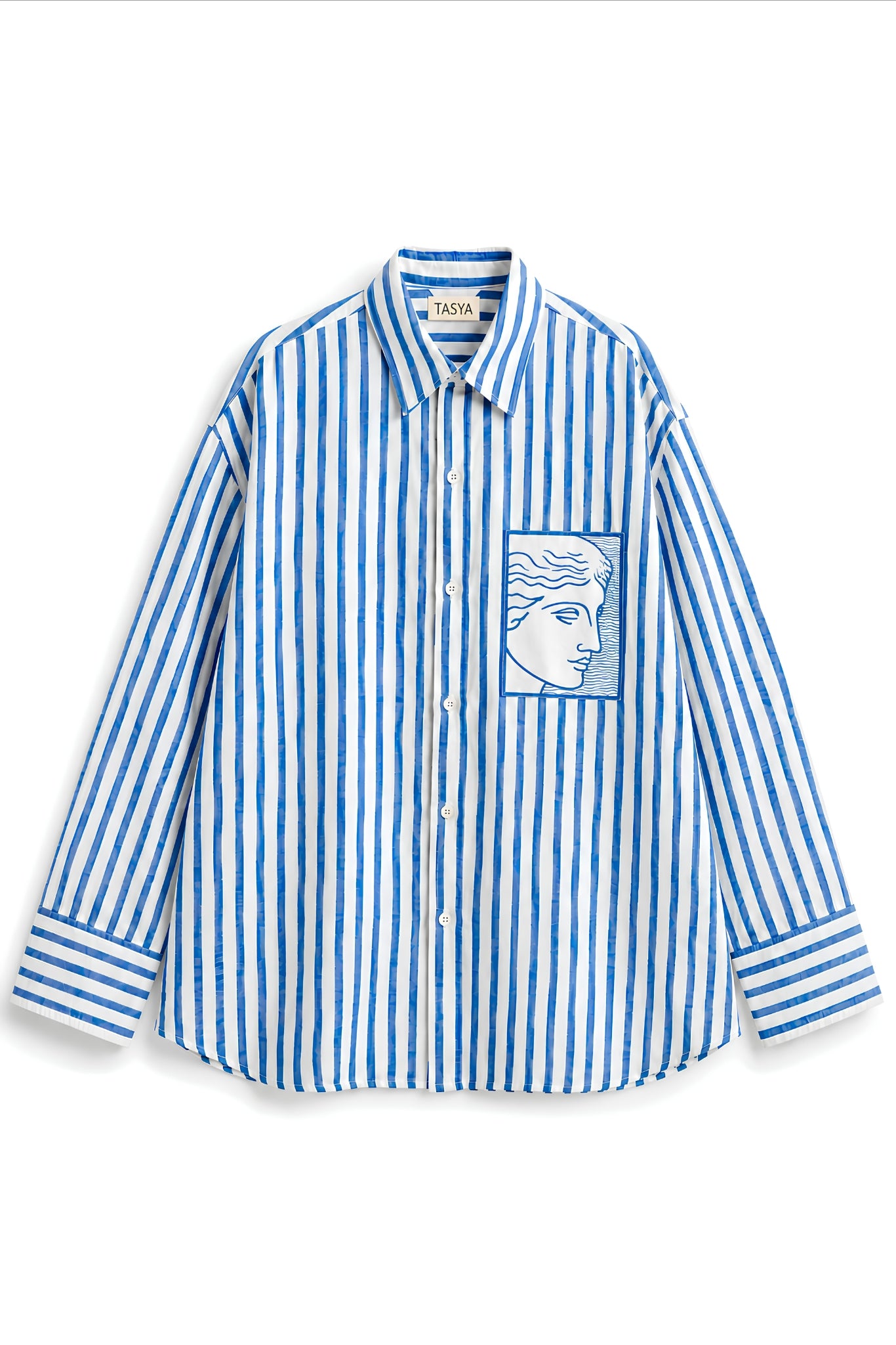TIFFANY BLUE STRIPE SHIRT WOMEN