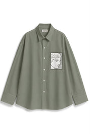 TIFFANY OLIVE GREEN DYED SHIRT WOMEN