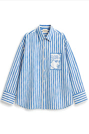TIFFANY BLUE STRIPE SHIRT MEN