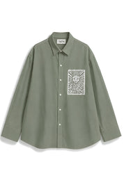 MARGO OLIVE GREEN DYED SHIRT WOMEN
