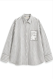 TIFFANY GREY STRIPE SHIRT MEN