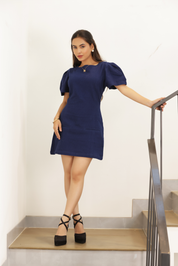 VENI MINI DRESS - NAVY BLUE