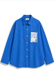 TIFFANY BLUE DYED SHIRT MEN