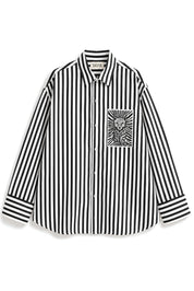 MARGO BLACK STRIPE SHIRT MEN