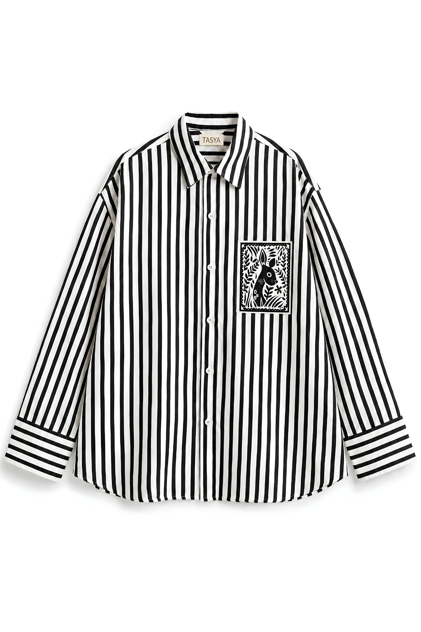 OLIVIA BLACK STRIPE SHIRT MEN