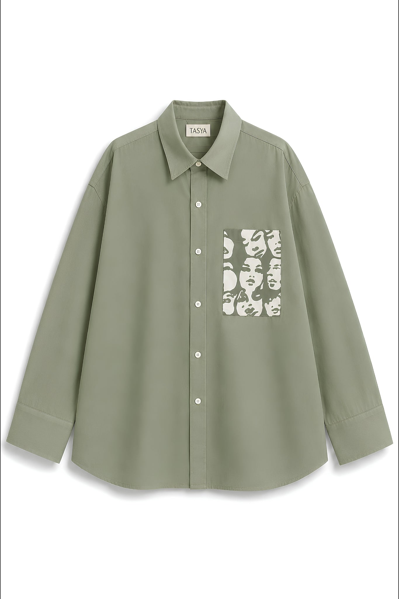 WINONA OLIVE GREEN DYED SHIRT MEN