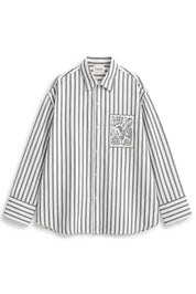 KIN GREY STRIPE SHIRT WOMEN