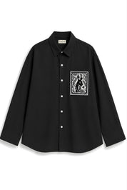 OLIVIA BLACK DYED SHIRT MEN