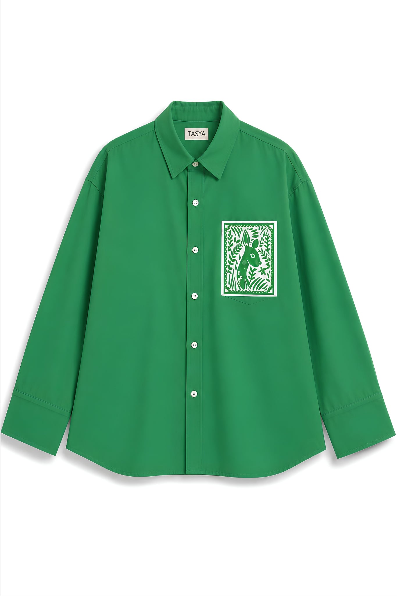 OLIVIA GREEN DYED SHIRT MEN