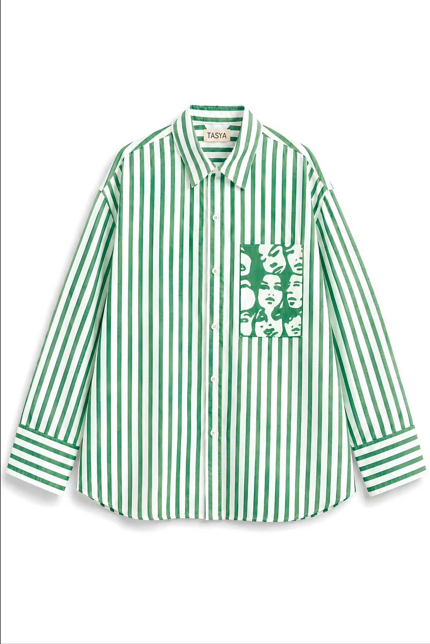 WINONA GREEN STRIPE SHIRT MEN