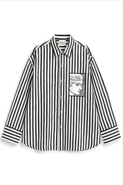 TIFFANY BLACK STRIPE SHIRT MEN