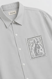 OLIVIA GREY DYED SHIRT WOMEN