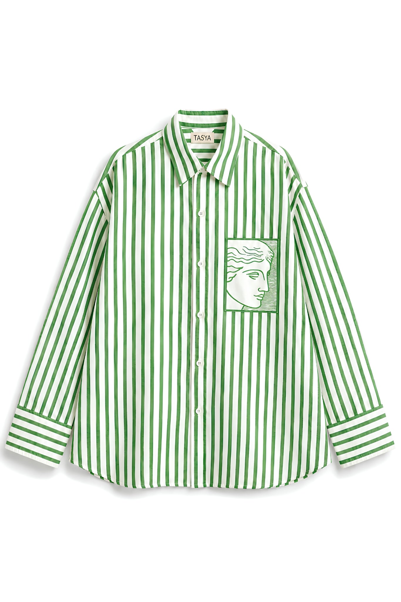 TIFFANY GREEN STRIPE SHIRT MEN