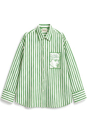 TIFFANY GREEN STRIPE SHIRT MEN