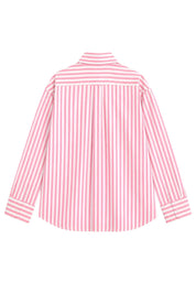 ORNELA PINK STRIPE SHIRT WOMEN