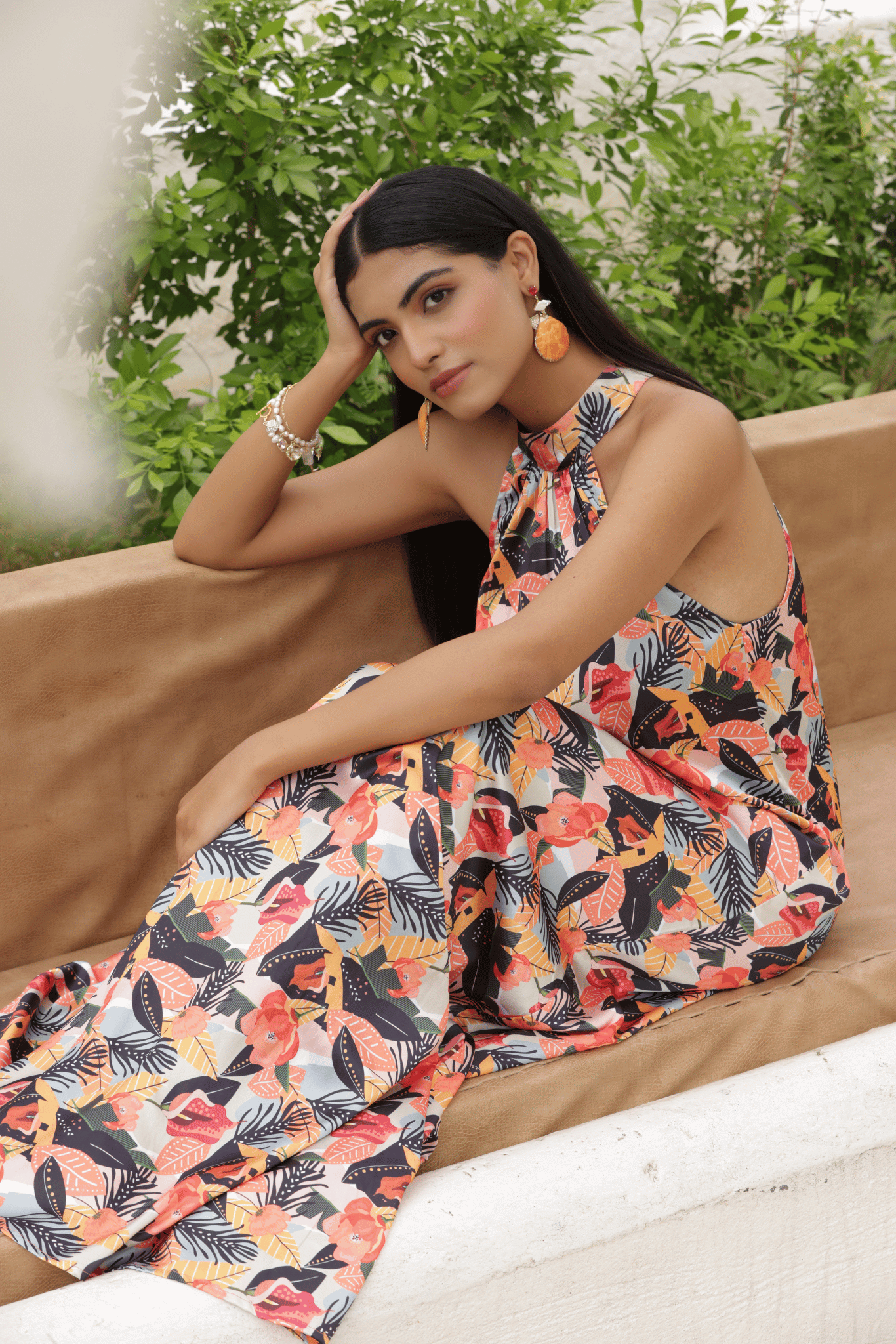 Rosalia Halter Neck Maxi Dress